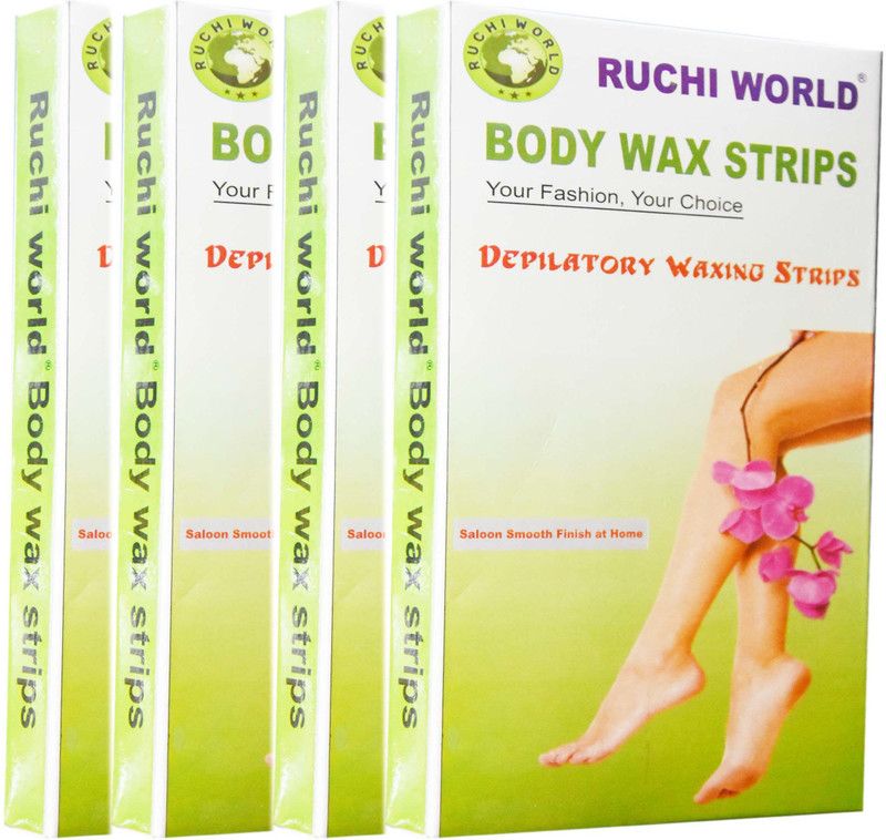 Ruchi World Women's Wax Strips For Hair Removal[PACK OF FOUR] Strips  (80 Strips, Set of 4)