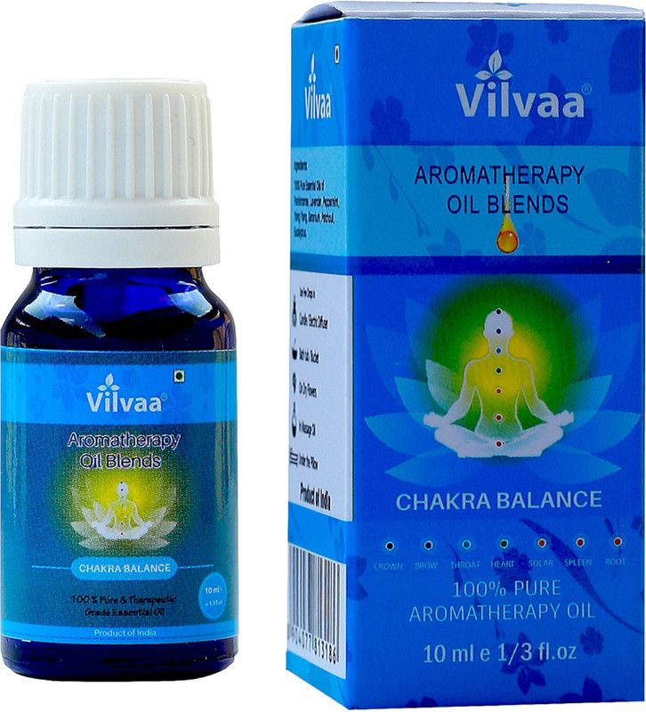 Vilvaa Aromathreapy Oil Blends – CHAKRA BALANCE – 10 ml (Relaxation & For Diffuser)  (10 ml)
