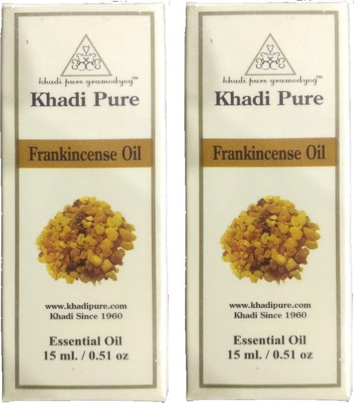 Khadi Pure Herbal Frankincense Essential Oil Pack Of 2 Pcs-15ml Each  (30 ml)