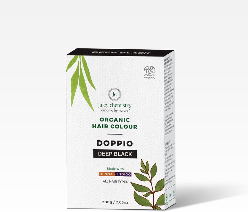Juicy Chemistry Natural Organic Hair Colour in Doppio (Deep Black) , Deep Black