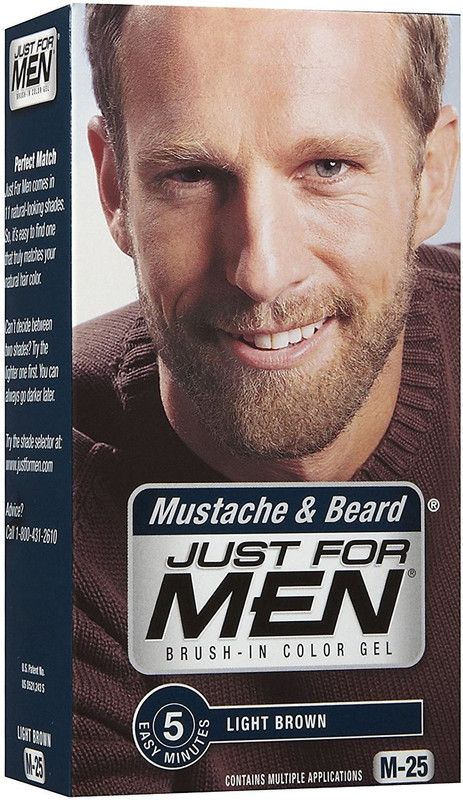 JUST FOR MEN Mustache & Beard Light Brown M-25 (Pack of3) , Light Brown