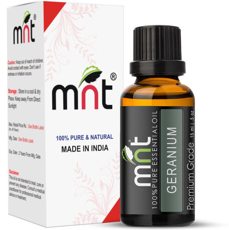mnt Geranium Essential Oil (15ML) 100% Pure Natural & Therapeutic Grade For Aromatherapy, Skin, Acne & Hair Growth  (15 ml)