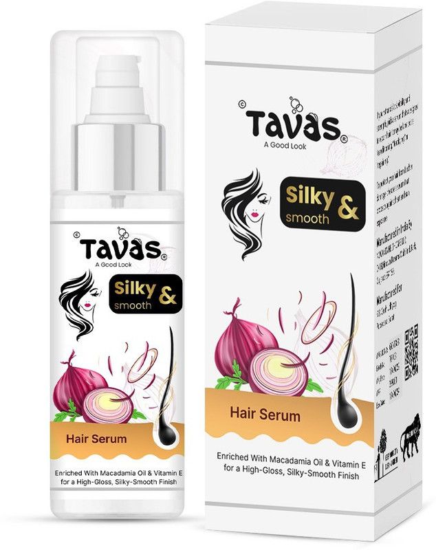 Tavas Onion Hair Serum For Silky & Smooth Hair, Tames Frizzy Hair, (100 ml)  (100 ml)