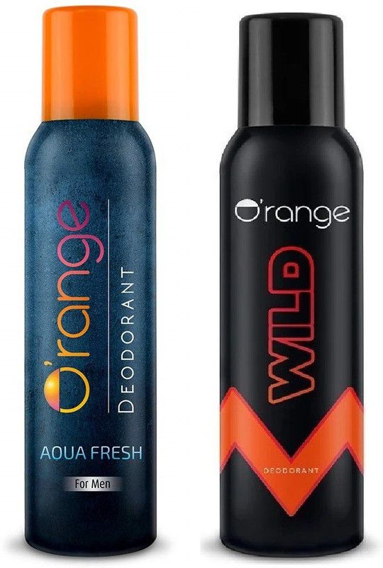 ORANGE Aqua Fresh & Wild Deodorant Deodorant Spray - For Men  (300 ml, Pack of 2)