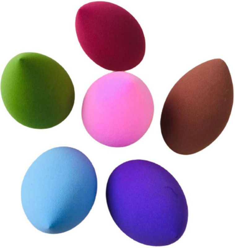 Brightstar Makeup Beauty Foundation Cream Powder Liquid Blender Sponge Puff multicolors -6 packs