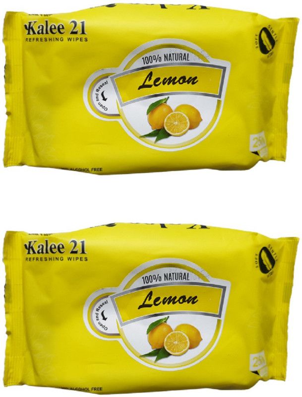 Kalee 21 LEMON FACIAL WIPES  (50 Tissues)
