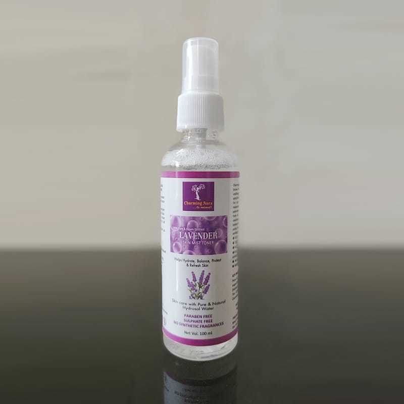 Charming Aura Lavender Skin Mist Toner- Cleanses & Hydrates Skin, Makeup remover  (100 ml)