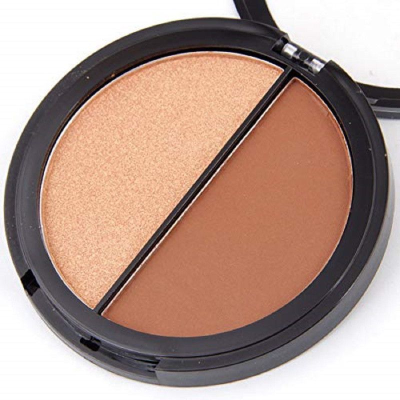 MISS ROSE 2 In 1 Highlighter & Bronzer, (7003-045-02) Highlighter  (brown)