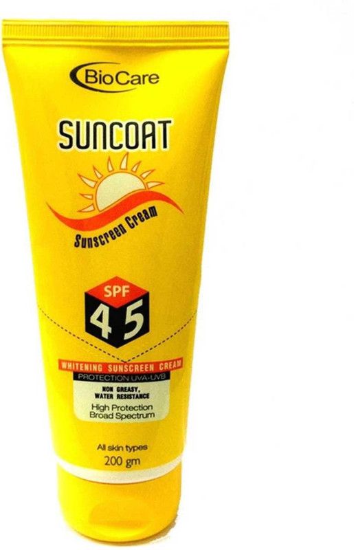 BIOCARE Suncoat Sunscreen Cream SPF45 - 200gm - SPF SPF45  (200 ml)
