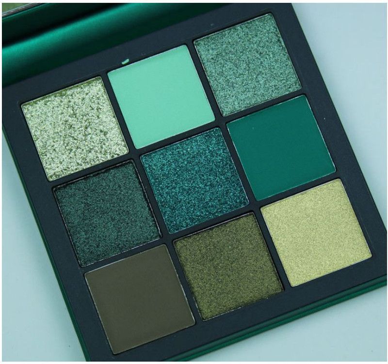GABBU 9 Colors Obsessions Emerald Gem Matte and Shimmer Eyeshadow 9.9 g  (MULTI COLOR)