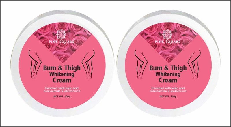 Pink Square 100 % Natural Bum And Thigh Whitening Cream Combo Pack Of 2  (200 g)