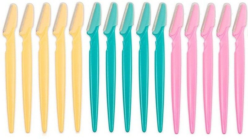 Liqon Eyebrow, Neck, Face, Upper Lips as well as Unnecessary Hairs Elsewhere Shaping Trimmer Shaper Shaver Razor Tool  (Pack of 15)