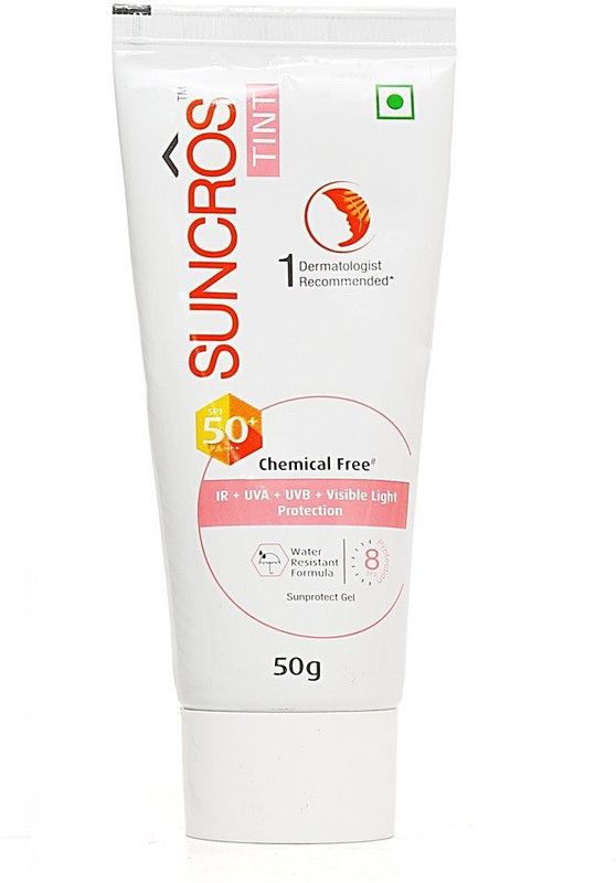 Suncros Tint Water Resistant Sunprotect Gel - SPF 50+ PA+++  (50 g)