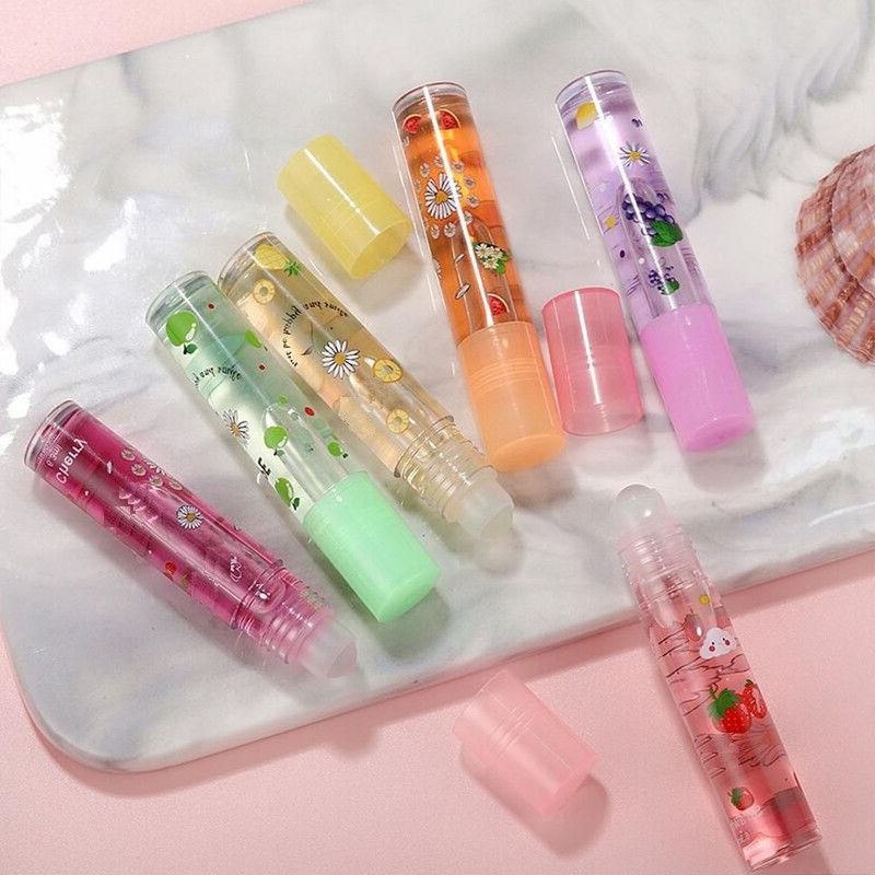 MYEONG Long Lasting Transparent Moisturizing Roll On Lip Oil MULTI COLOR  (Pack of: 6, 21.6 g)