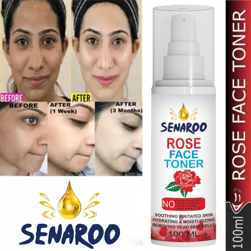 SENAROO Professional Rose Face Toner - Skin Brightening ,Anti-Aging, Skin Repair  (100 ml)