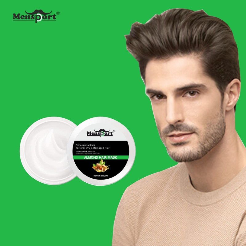 Mensport Almond Extra Ultra-Nourishing Hair Mask To Restore Frizzy Hair Pack 1 of 200Gm  (200 g)