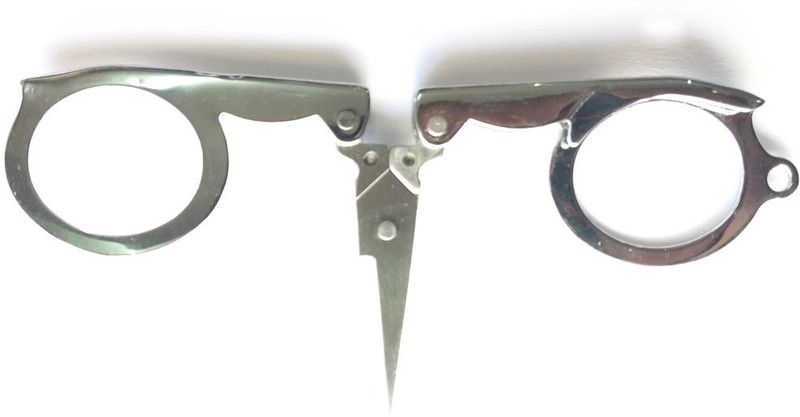 Meera Folding science stainless steel Scissors  (Set of 1, Silver)