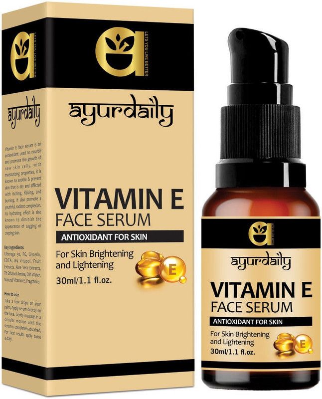 Ayurdaily Vitamin E Face Serum Antioxidant for Skin Brightening and Lightening (30 ml)  (30 ml)
