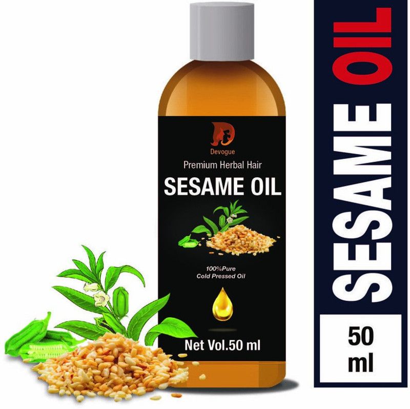 Devogue Organic Sesame Oil (Pure Cold Pressed Oil) For Hair, Body, Skin Care Hair Oil  (50 ml)