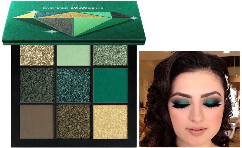 GABBU Emerald Gem Matte and Shimmer Eyeshadow 9.9 g  (MULTI COLOR)