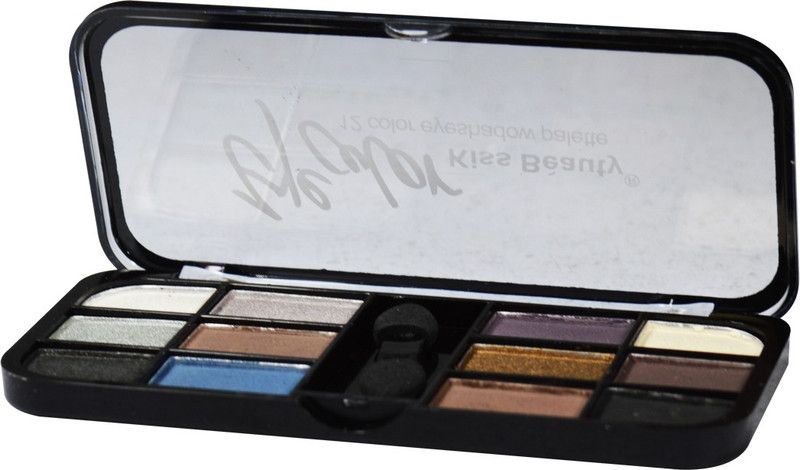 Kiss Beauty Eye Color 12Color Eyeshadow Palette Shade-B02 Pack of 1 15 g  (Multicolor)