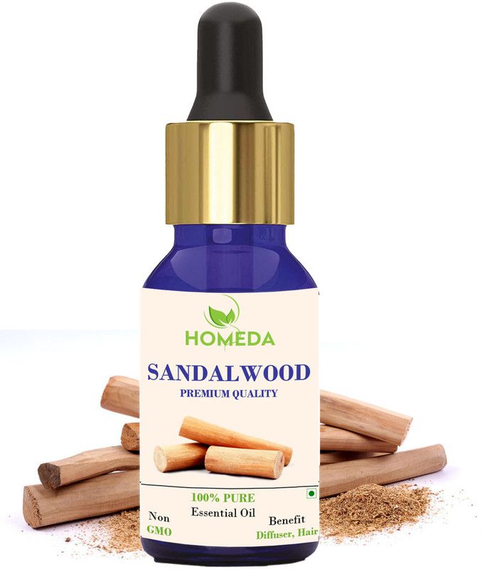 Homeda Pure Sandalwood Essential Oil for Face, Skin care, Pooja, Diffuser, Chandan Oil  (15 ml)
