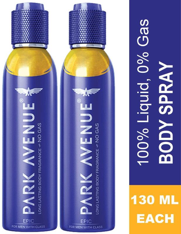 PARK AVENUE Epic Deodorant Combo Pack of 2 Deodorant Spray - For Men & Women  (260 ml, Pack of 2)