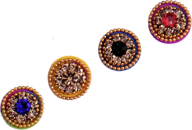 SUNAINA New Love Collection Medium Round FOREHEAD Multicolor Bindis  (FANCY BINDI)