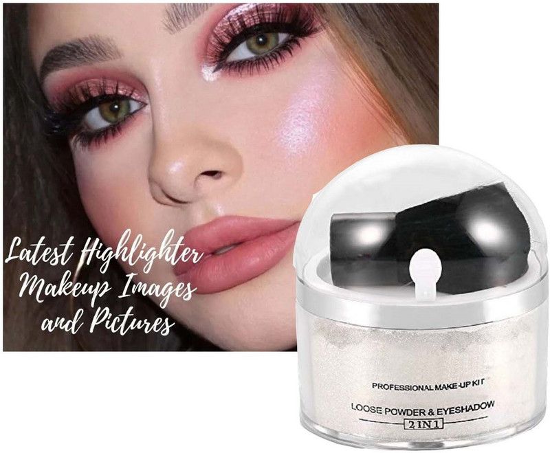 YAWI 3D GLOWING BRIGHTEN SHIMMERY SHINY SILVER GLITTER HIGHLIGHTER POWDER  (SILVER)