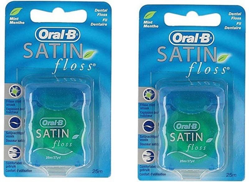 Oral-B Satin Floss Mint Pack Of 2  (Pack of 2)