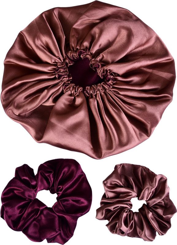 NNR SATIN SILK DUAL BONNET & SCRUNCHIES COMBO-21_2