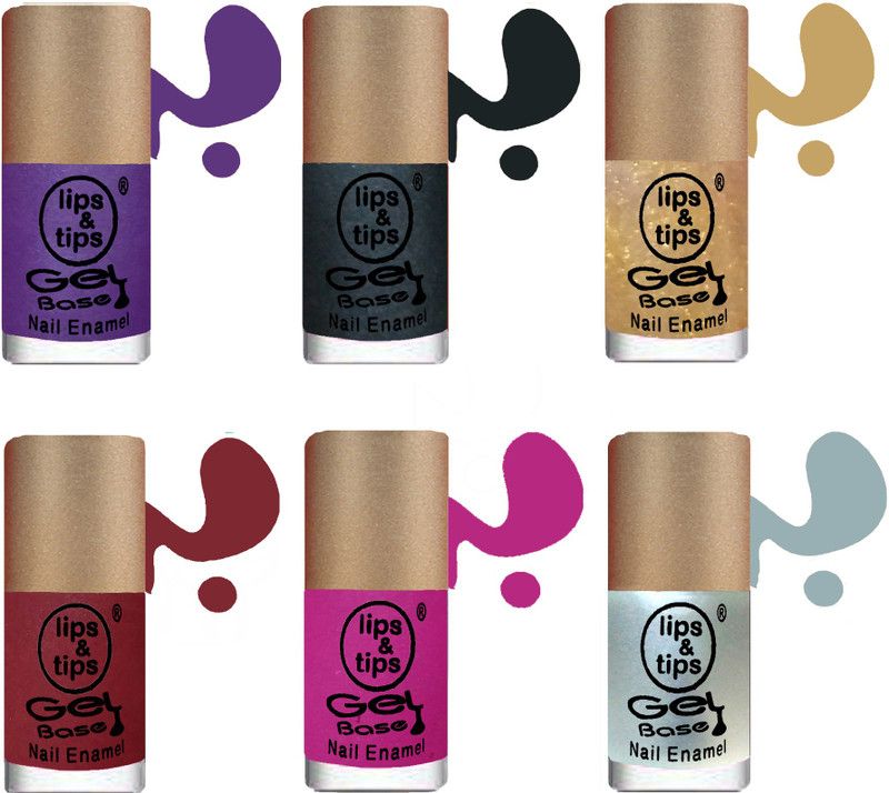 Lips&Tips Velvet Matte Nail Polish Combo Multicolor  (Pack of 6)
