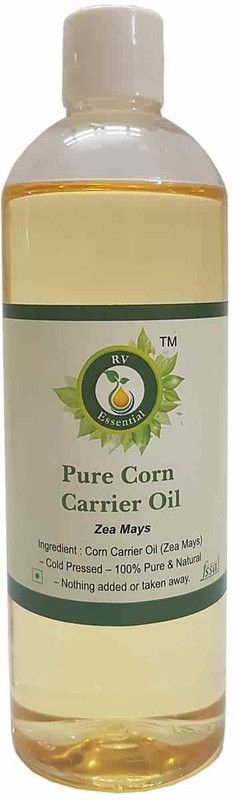 R V Essential Pure Corn Carrier Oil 100ml- Zea Mays (100% Natural Cold Pressed)  (100 ml)