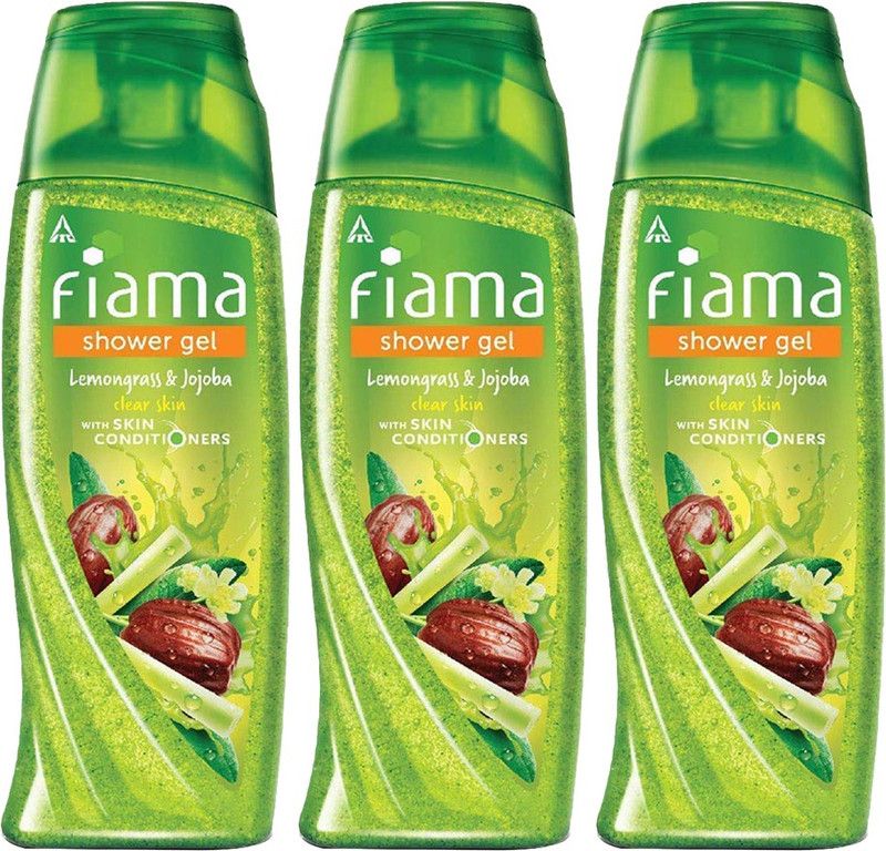 FIAMA Shower Gel Lemongrass & Jojoba Pack of 3  (3 x 250 ml)