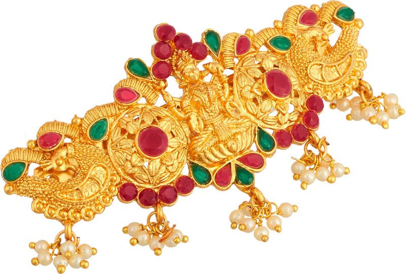APARA Hair Clip With Laxmi Design For Girls / Women Hair Clip  (Red, Green, Gold, White)