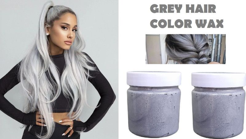 GFSU Washable Silver Hair Color Wax Combo Pack Of 2 , Silver