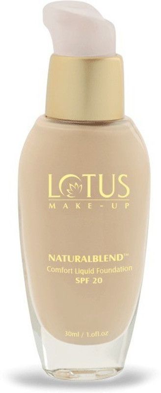 LOTUS MAKE - UP Natural blend Comfort Liquid SPF-20,buff-320 Foundation  (Buff-320, 30 ml)
