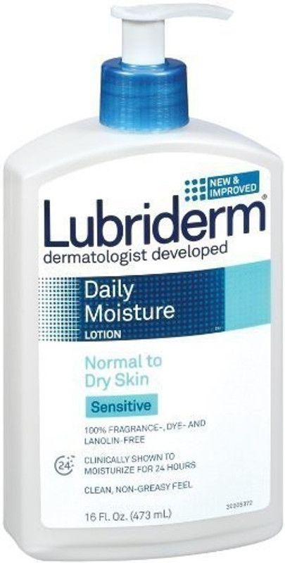 Lubriderm Daily Moisture Lotion Normal To Dry Skin Sensitive Unisex, 16 Ounce  (473.12 ml)