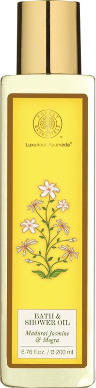 Forest Essentials Jasmine, Mogra Bath and Shower Oil  (200 ml)