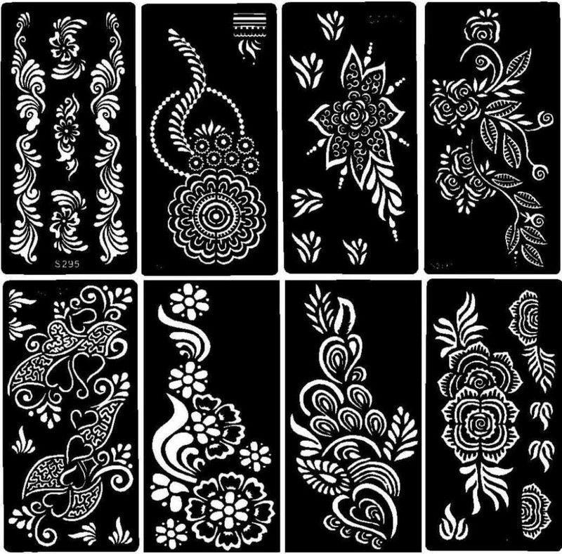 JMC Mehandi Stencil Temporary Tattoo Kit