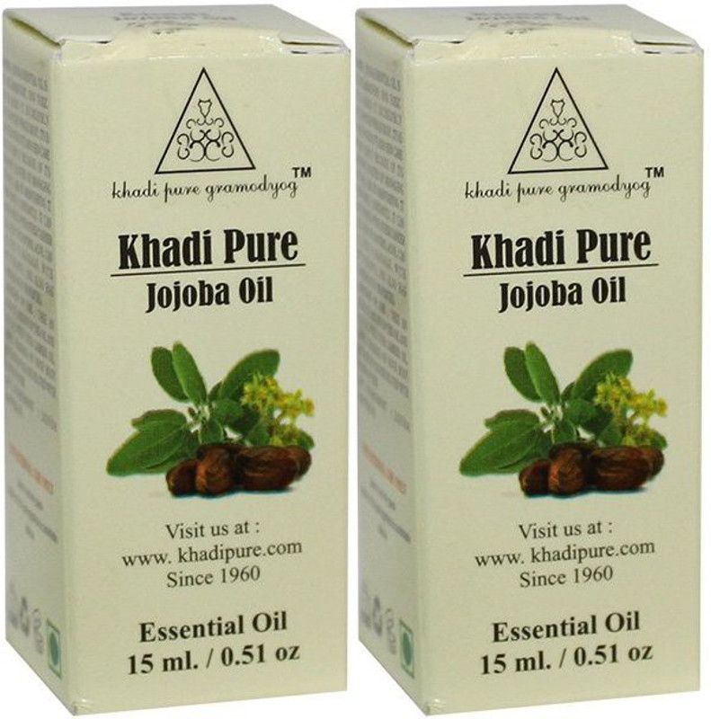Khadi Pure Herbal Jojoba Essential Oil 15ml (Set of 2)  (30 ml)