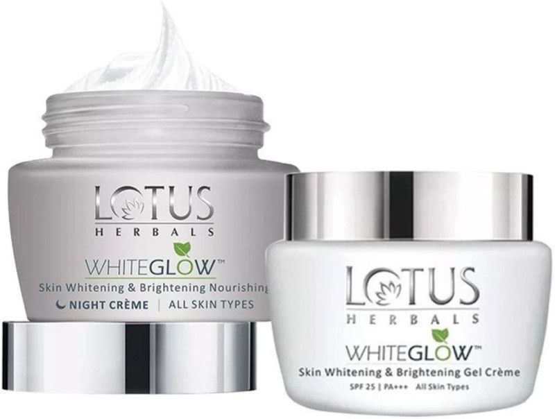 LOTUS HERBALS Skin Whitening & Brightening Gel Cream AND Night Cream in Combo  (40 g)