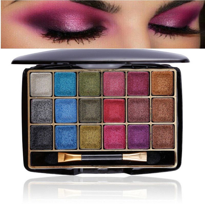 Facejewel 18 Color Metallic Matte Glitter Eyeshadow Palette 11 g  (Shade-03)