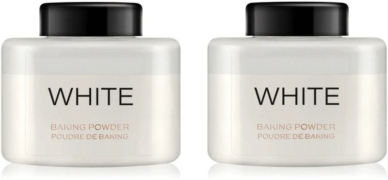 GFSU PACK OF TWO PERFECT MATTE FINISH WATER PROOF SMUDGE PROOF LOOSE POWDER COMPACT Compact  (WHITE, 50 g)