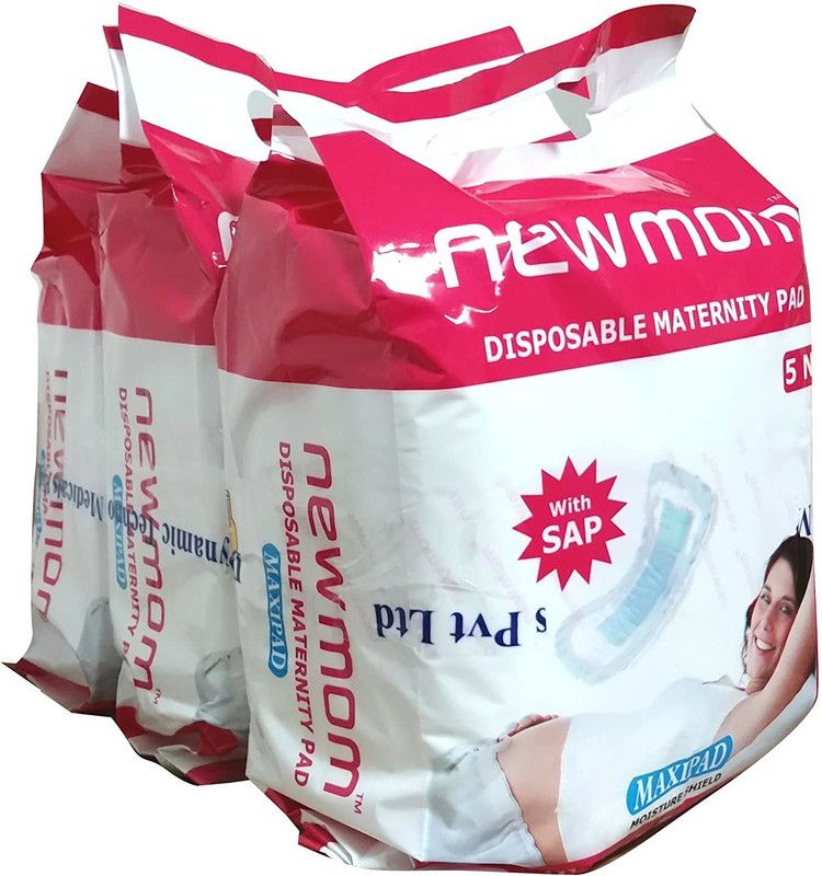 Newmom Disposable Maternity Pads (Maxi) - Pack Of 5 X 3 Sanitary Pad  (Pack of 15)