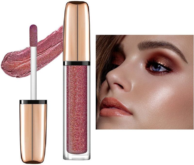 tanvi27 Long Lasting Waterproof Rose Gold Liquid Eyeshadow Quick-drying Glitter Shimmer 7 ml  (ROSE GOLD)