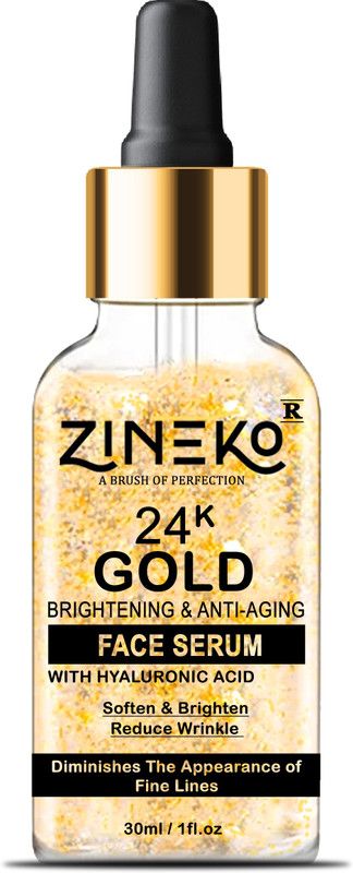 zineko 24k Gold vitamin C Facial serum- For Anti Aging-Smoothening & Brightening Face  (30 ml)