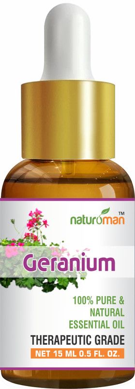 Naturoman Geranium Pure and Natural Essential Oil Therapeutic Grade  (15 ml)