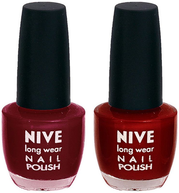 Nive Colour Blast Nail Polish 1206201642 Red  (Pack of 2)