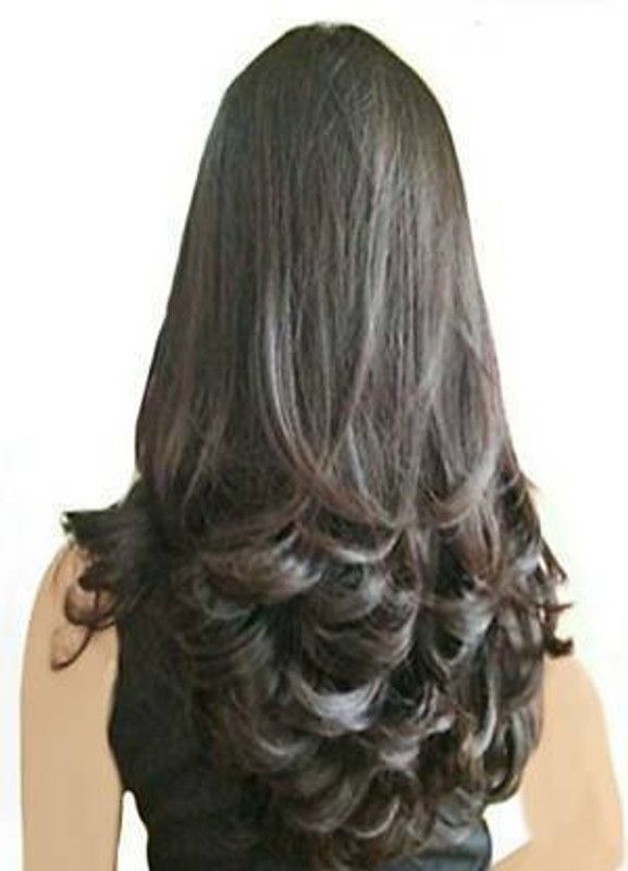 KRISSDIL Extensions And Wigs Women's 5 Clip Extension (Black, 24 Inch) Hair Extension